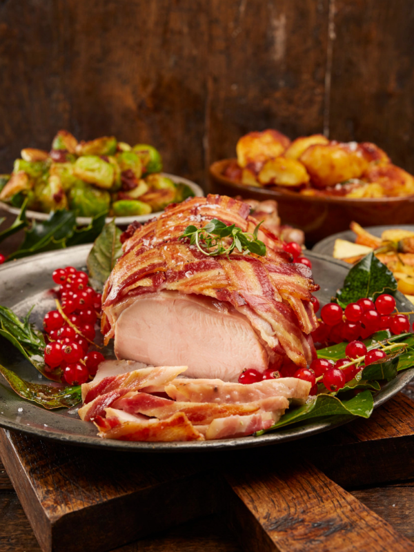 Turkey breast with 'nduja sprouts